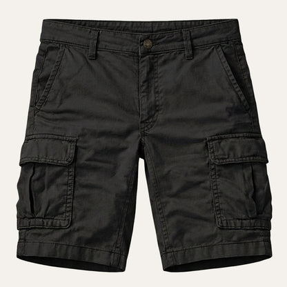 Heren Cargo Shorts met Zijvakken en Regular Fit Zwart