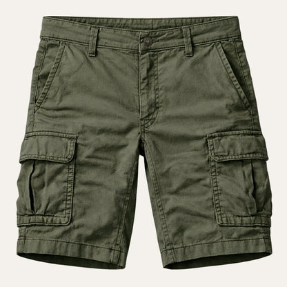 Heren Cargo Shorts met Zijvakken en Regular Fit Groen