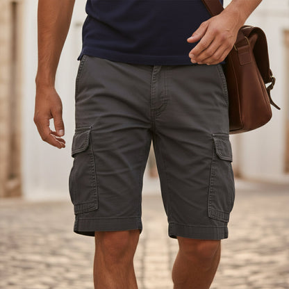 Heren Cargo Shorts met Zijvakken en Regular Fit