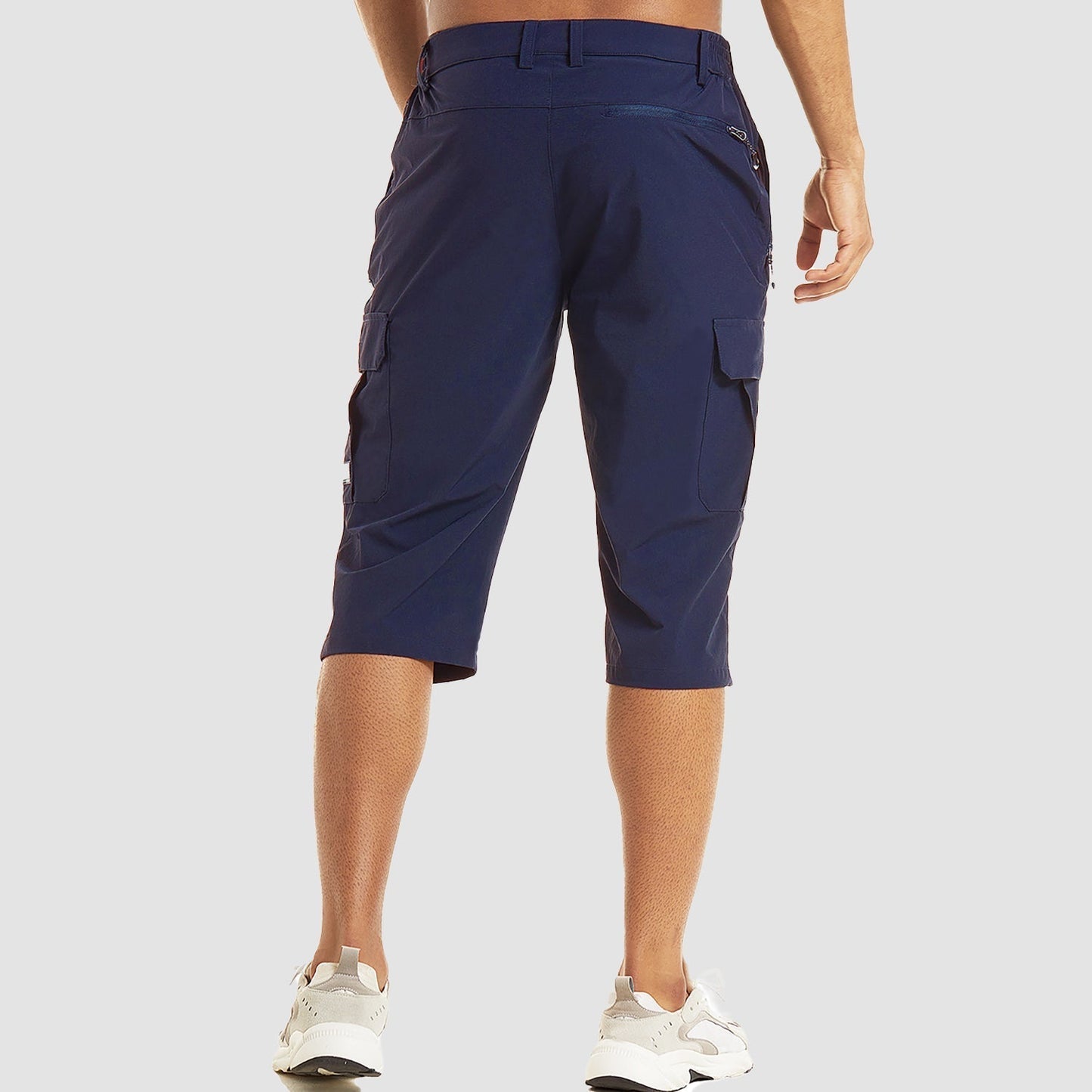 Heren Cargo Shorts met Zijzakken en Ritszak Driekwart