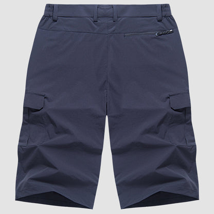 Heren Cargo Shorts met Zijzakken en Ritszak Driekwart