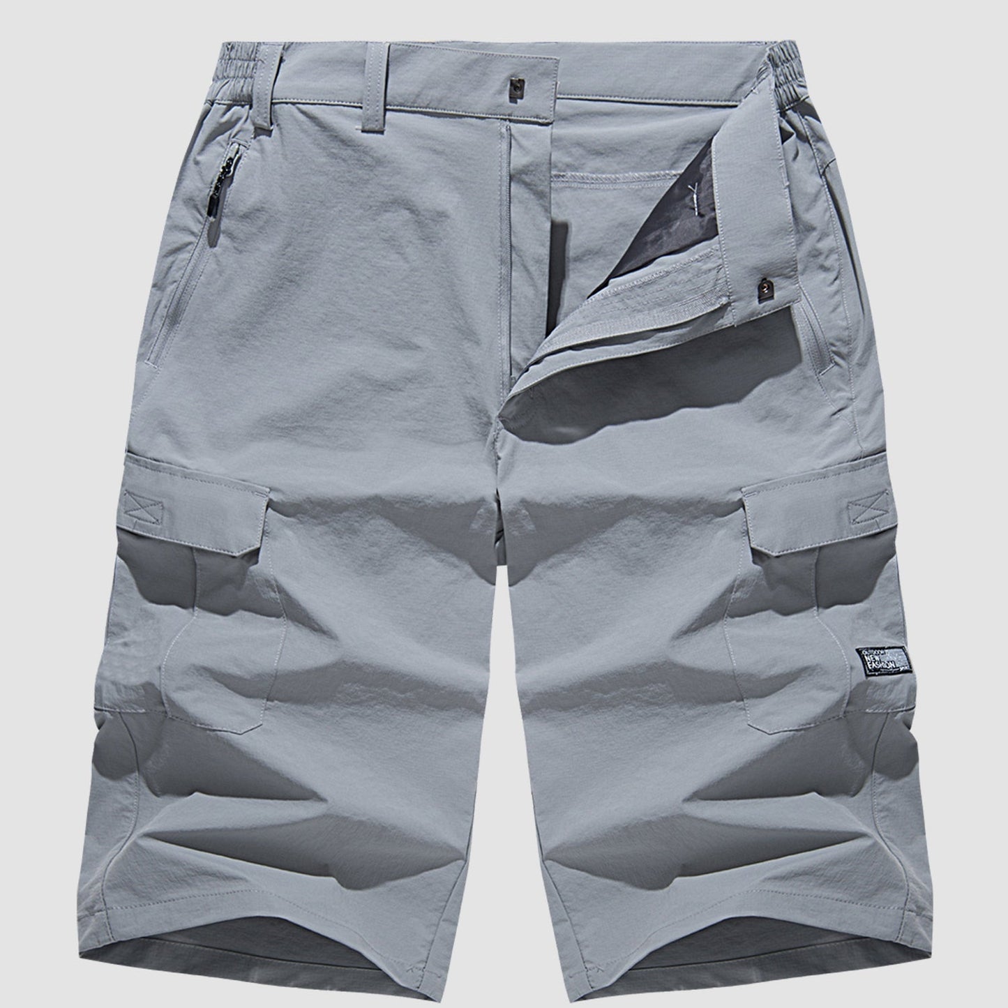 Heren Cargo Shorts met Zijzakken en Ritszak Driekwart