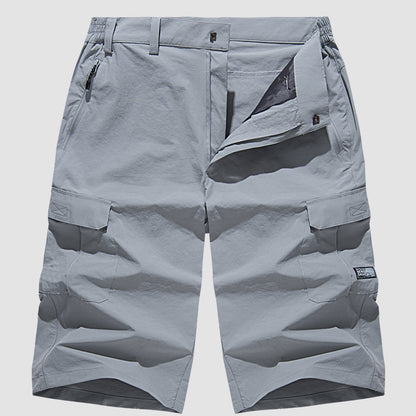Heren Cargo Shorts met Zijzakken en Ritszak Driekwart