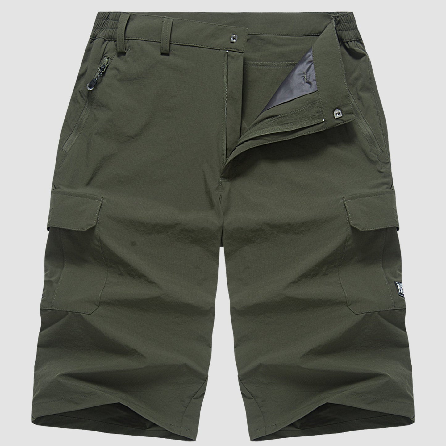 Heren Cargo Shorts met Zijzakken en Ritszak Driekwart