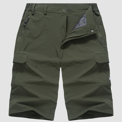 Heren Cargo Shorts met Zijzakken en Ritszak Driekwart