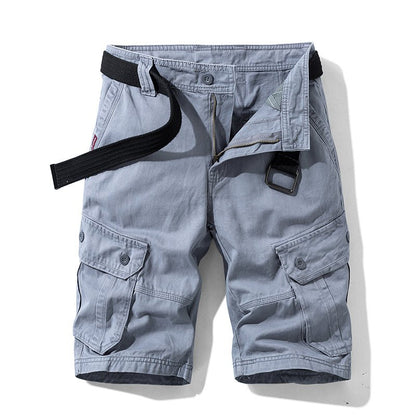 Heren Cargo Shorts met Zijzakken en Verstelbare Zoom Grijs
