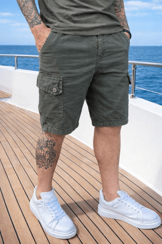 Heren Cargo Shorts met Zijzakken en Verstelbare Zoom