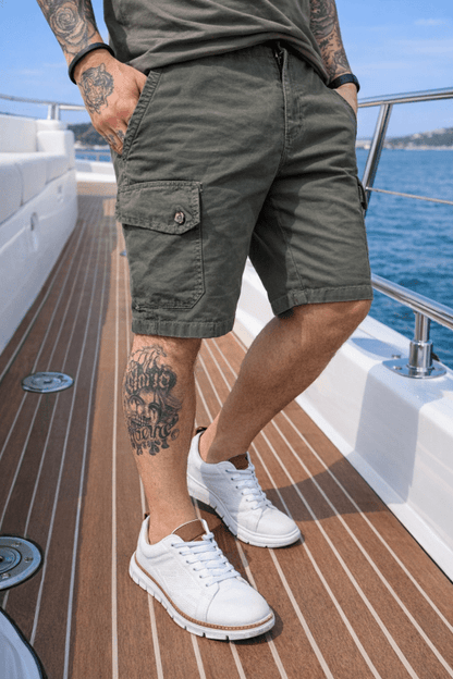 Heren Cargo Shorts met Zijzakken en Verstelbare Zoom