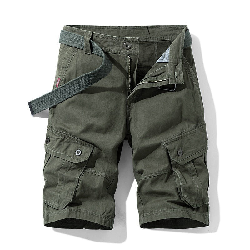 Heren Cargo Shorts met Zijzakken en Verstelbare Zoom Groen