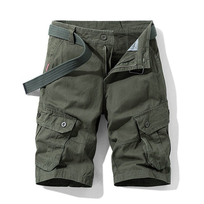 Heren Cargo Shorts met Zijzakken en Verstelbare Zoom Groen