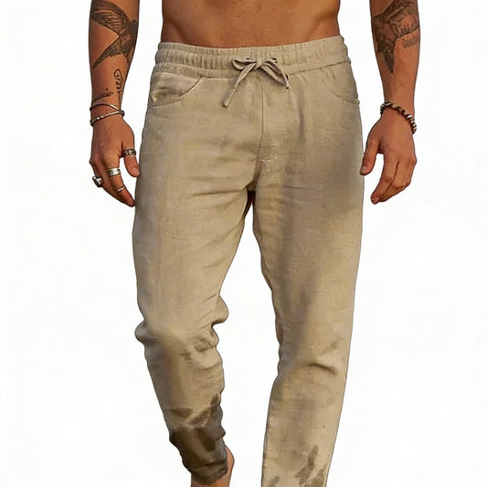 Heren Casual Broek met Elastische Taille en Trekkoord
