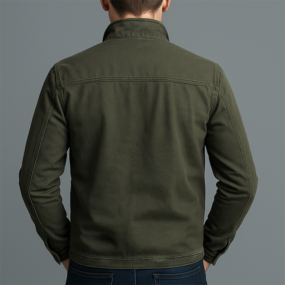 Heren Casual jacket met Opstaande Kraag en Ritssluiting Vintage Style
