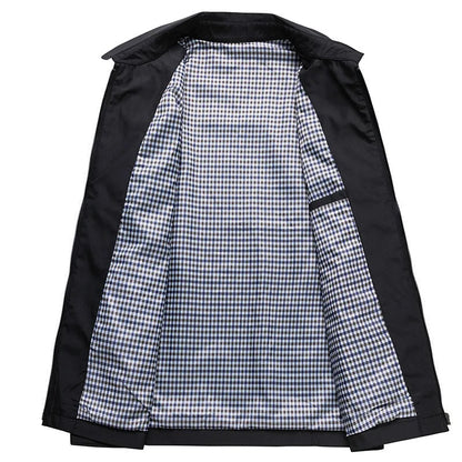 Heren Casual jacket met Ritssluiting en Klassieke Kraag