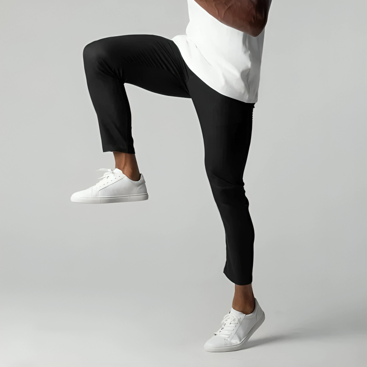 Heren Chino Broek Slim Fit met Stretch en Elastische Tailleband