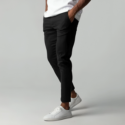 Heren Chino Broek Slim Fit met Stretch en Elastische Tailleband