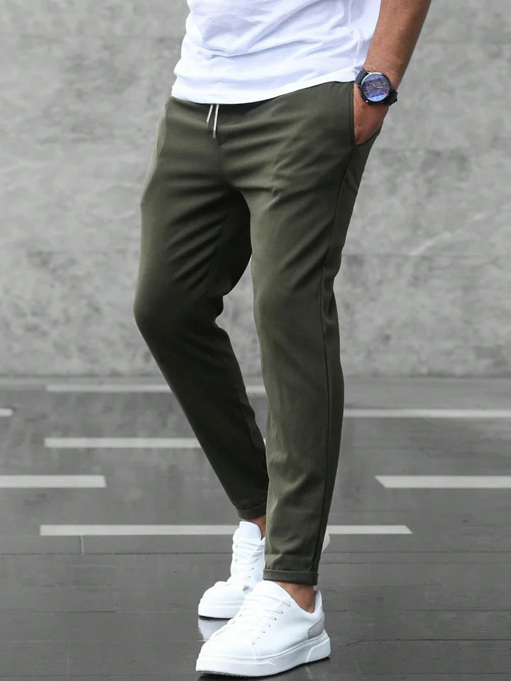 Heren Chino Broek Slim Fit met Trekkoord
