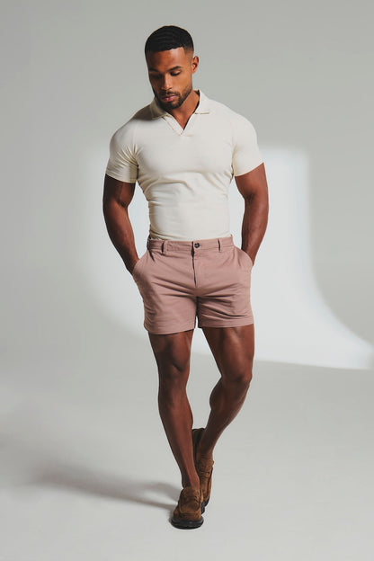 Heren Chino Shorts Slim Fit met Stretch en Korte Binnenbeenlengte