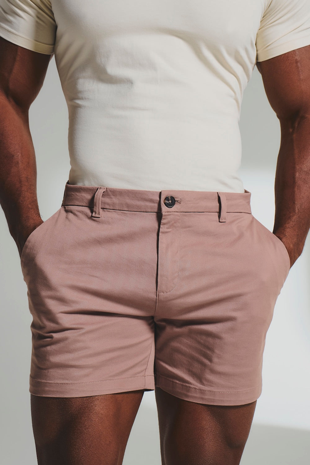 Heren Chino Shorts Slim Fit met Stretch en Korte Binnenbeenlengte