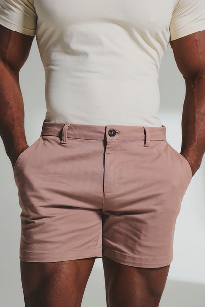Heren Chino Shorts Slim Fit met Stretch en Korte Binnenbeenlengte
