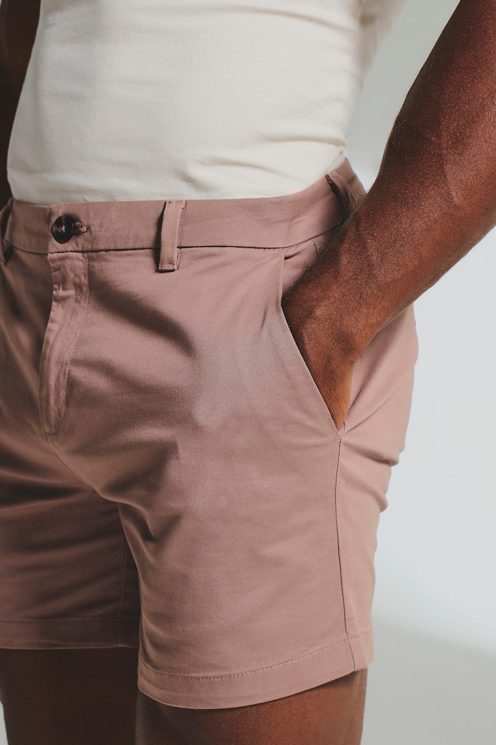 Heren Chino Shorts Slim Fit met Stretch en Korte Binnenbeenlengte