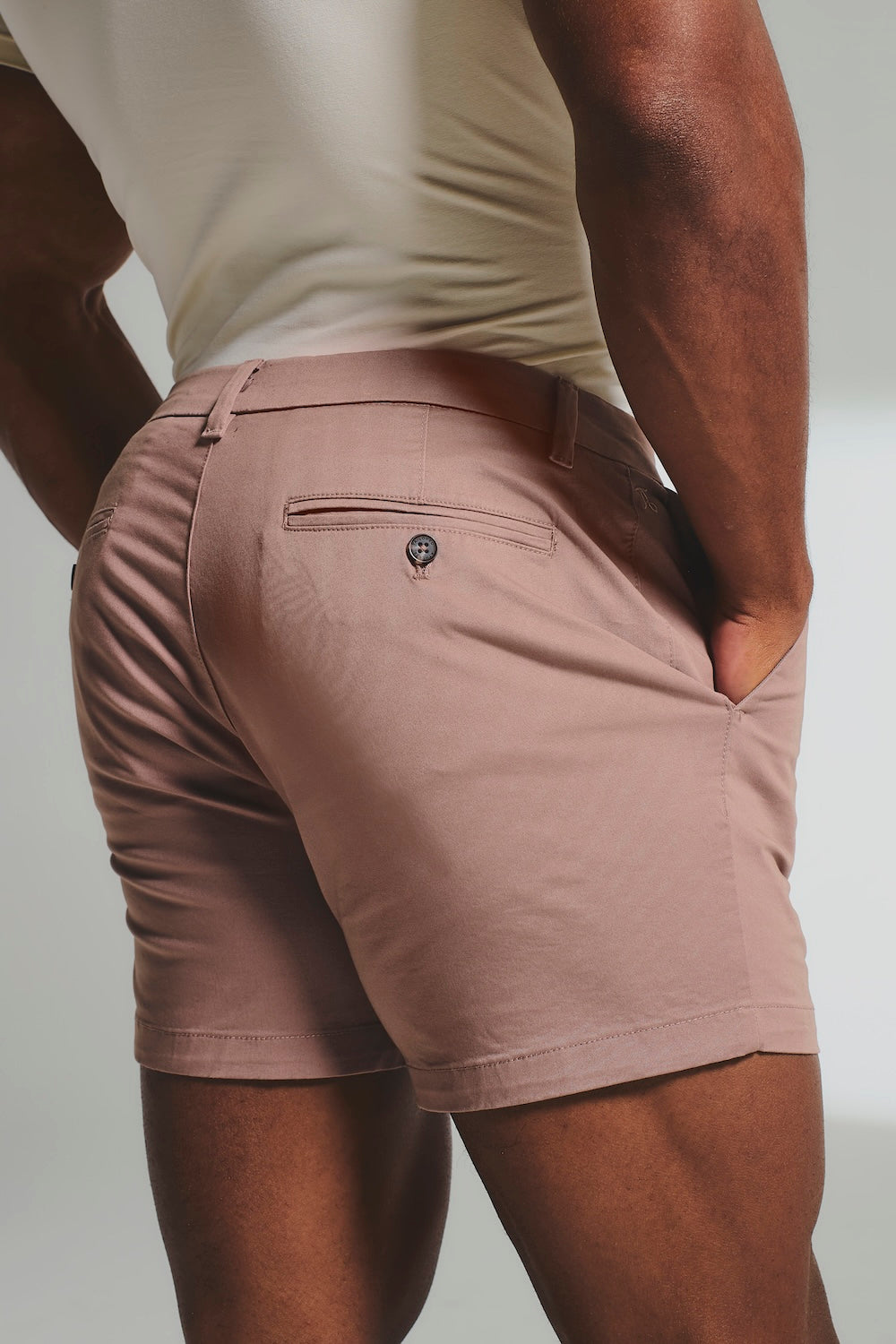 Heren Chino Shorts Slim Fit met Stretch en Korte Binnenbeenlengte