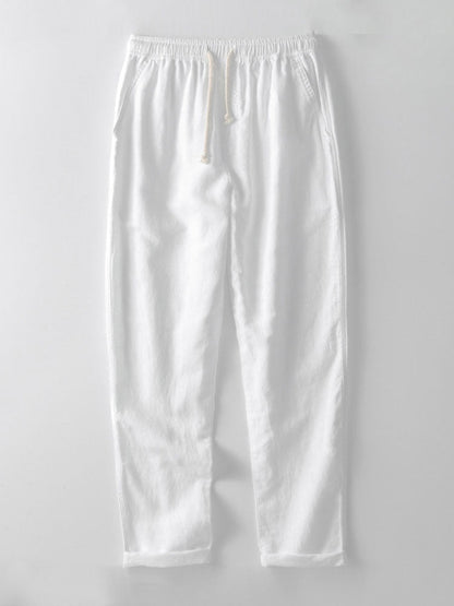 Heren Clothing Set Korte Mouw Shirt met Staande Kraag en Lange Broek