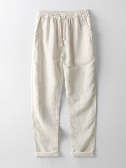 Heren Clothing Set Korte Mouw Shirt met Staande Kraag en Lange Broek
