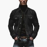 Heren Cord Jacket met Revers Kraag en Borstzakken Regular Fit