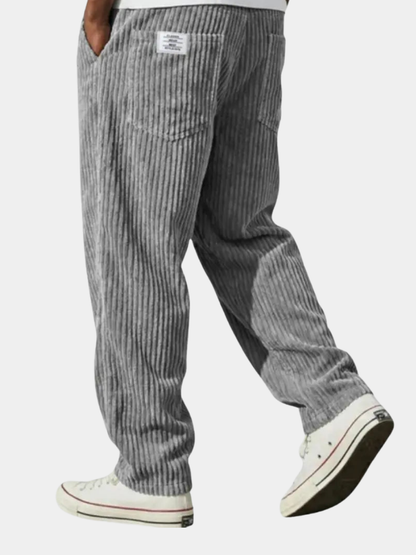 Heren Corduroybroek met Elastische Tailleband en Relaxed Fit