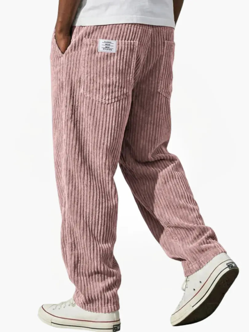 Heren Corduroybroek met Relaxte Pasvorm en Elastische Taille