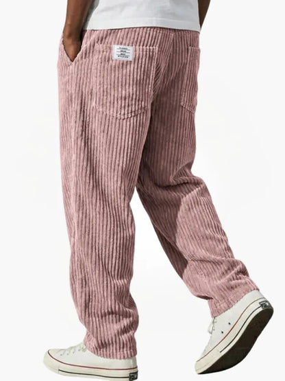 Heren Corduroybroek met Relaxte Pasvorm en Elastische Taille