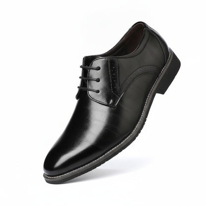 Heren Derby Schoenen met Brogue-Details en Vetersluiting