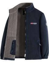 Heren Fleece jacket met Opstaande Kraag en Ritssluiting