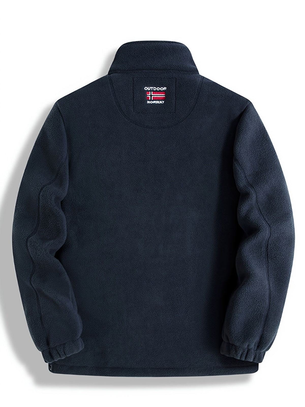 Heren Fleece jacket met Opstaande Kraag en Ritssluiting