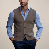 Heren Gebreid Gilet met V-hals