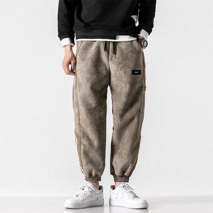 Heren Gevoerde Joggingbroek met Tapered Pijpen