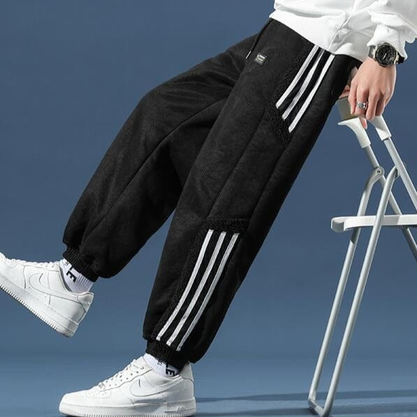 Heren Gevoerde Joggingbroek met Tapered Pijpen
