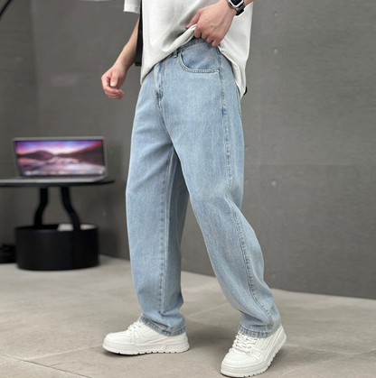 Heren Jeans Loose Fit Lichtblauw