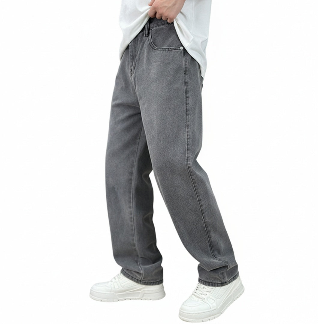 Heren Jeans met Rechte Pijpen en Losse Pasvorm