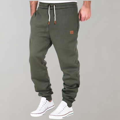 Heren Joggingbroek met Elastische Tailleband en Trekkoord Groen