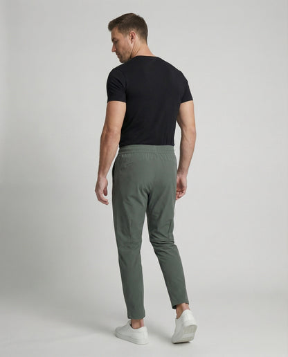 Heren Joggingbroek Slim Fit met Elastische Tailleband en Ritszakken