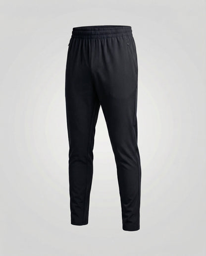 Heren Joggingbroek Slim Fit met Elastische Tailleband en Ritszakken Zwart