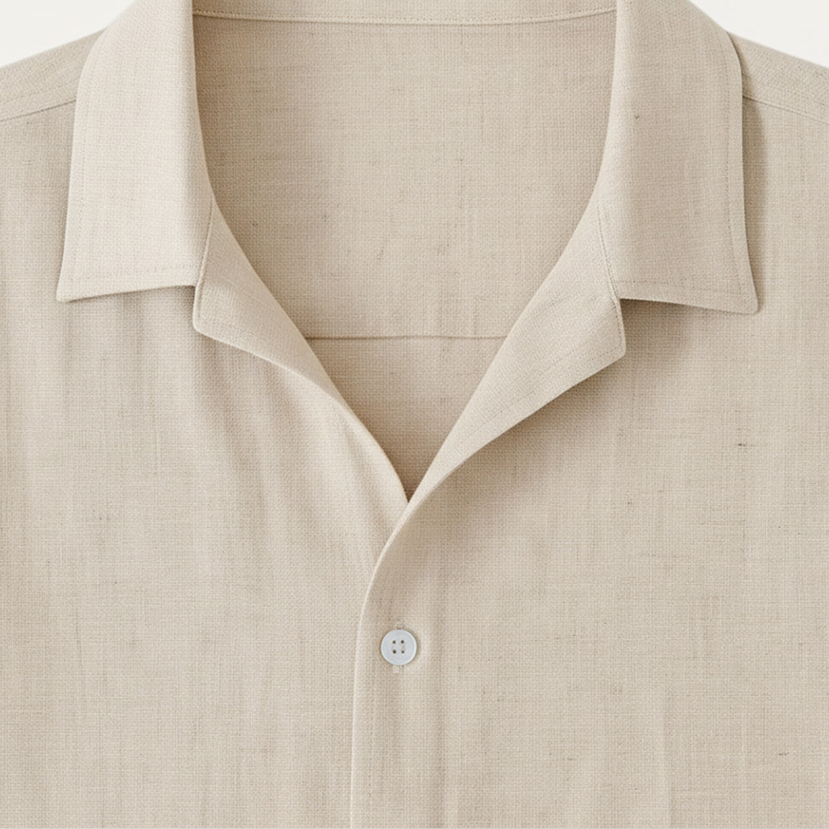 Heren Kledingset Shirt Korte Mouw met Campagnekraag en Broek met Trekkoord