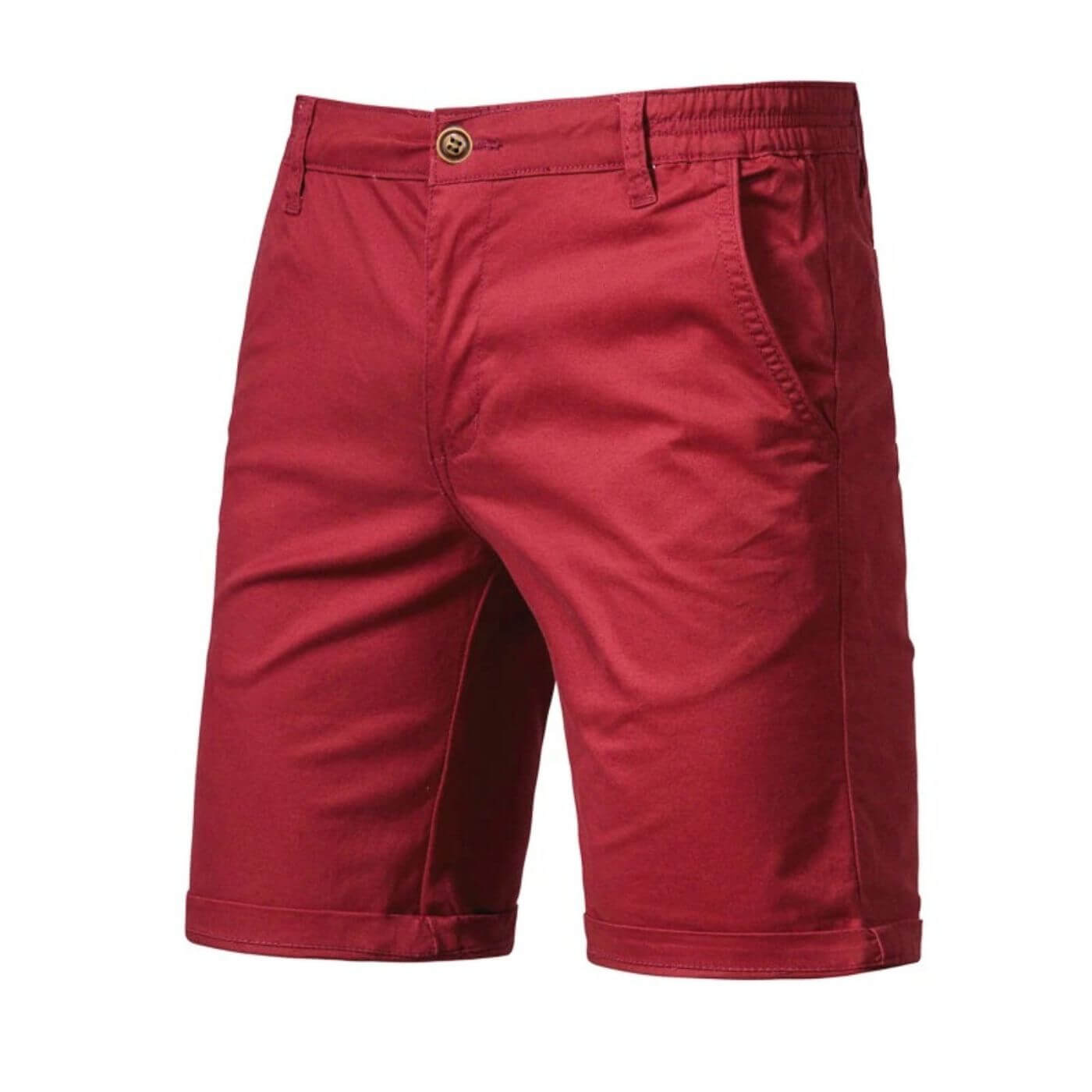 Heren Korte Broek met Stretch Tailleband Rood