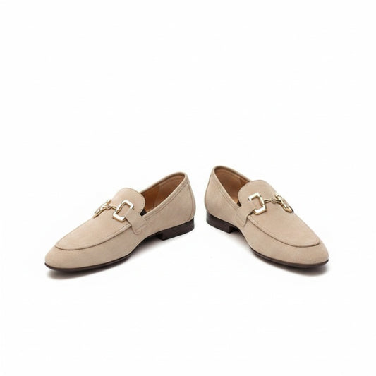 Heren Loafers met Gouden Horsebit Detail en Instapper Neus