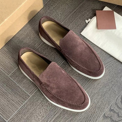 Heren Loafers met Plateauzool en Slip-on Design Bruin