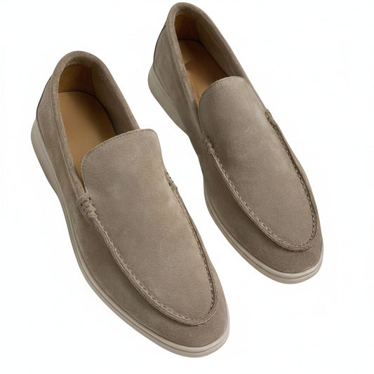 Heren Loafers Slip-On met Ronde Neus en Witte Zool