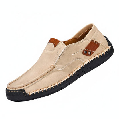 Heren Loafers Slip-On met Stiksel Detail en Vlakke Zool