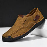 Heren Loafers Slip-On met Stiksel Detail en Vlakke Zool