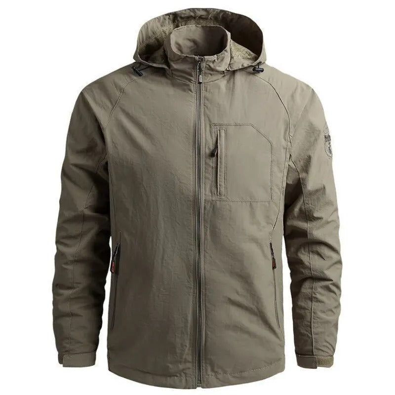 Heren Outdoor Jacket met Capuchon en Ritszakken